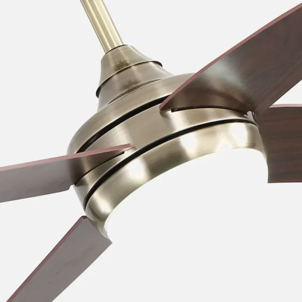 oferta ventilador techo aspas fijas madera motor dc 117 cm cuero