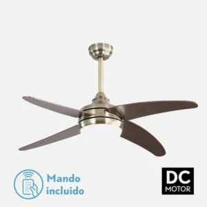 oferta ventilador techo aspas fijas madera motor dc