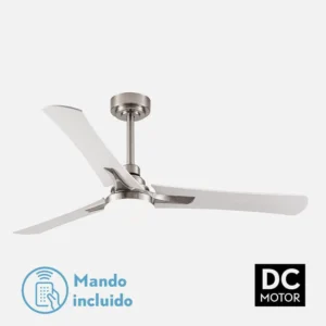 oferta ventilador techo aspas reversibles niquel blanco haya
