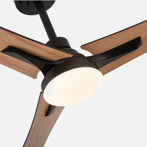 oferta ventilador techo aspas reversibles roble haya led