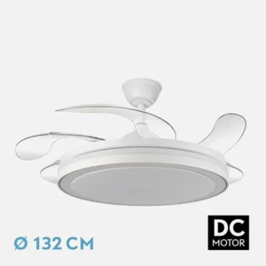 oferta ventilador techo aspas rectractiles 132 esparta blanco