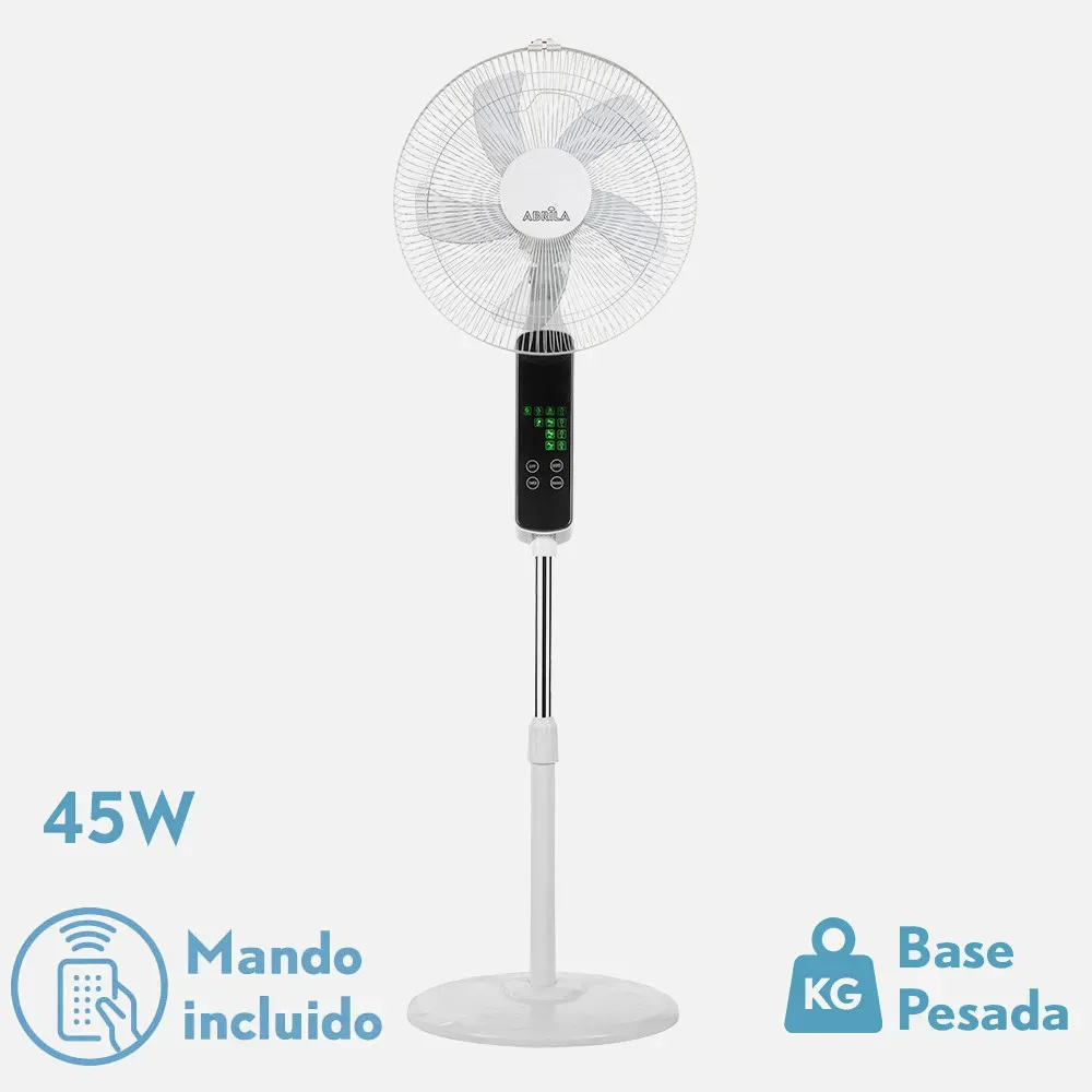 oferta ventilador pie rodium blanco